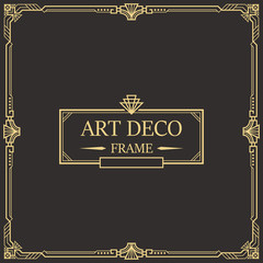 Art deco border and frame template.