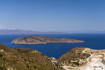 Fototapeta na wymiar Altsi view from Mochlos on the Crete island, Greece