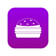 Burger icon digital purple for any design isolated on white vector illustration
