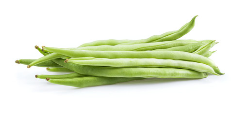 long beans isolated on white background.full depth of field