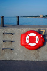 life buoy on the beach