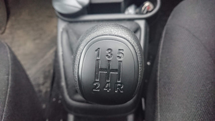 black shift knob in auto on top