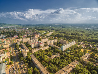 Fototapeta premium Downtown Nevinnomyssk. Russia, the Stavropol region. View from the height.