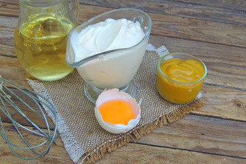 homemade mayonnaise. sauce