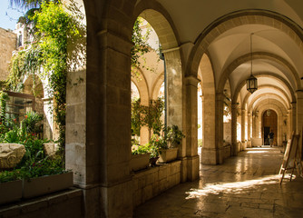Obraz premium Jerusalem, Israel, Middle East, May 2018. Pontius Pilate's Yard