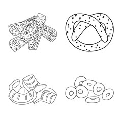 Isolated object of product and menu icon. Collection of product and flavor vector icon for stock.
