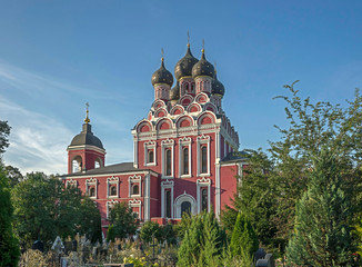 Fototapeta na wymiar Our Lady of Tikhvin orthodox church in Moscow, Russia 