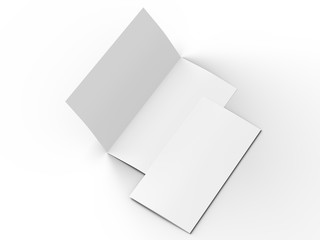 Leaflet folded to DL format - mock up - 3d illustartion
