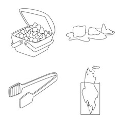 Vector design of clean and wet icon. Set of clean and purity stock vector illustration.