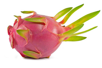 Dragon fruit or Pitaya fruit isolated cut out on white background
