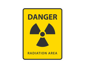 Obraz premium Radiation icon vector. Warning radioactive sign danger symbol.