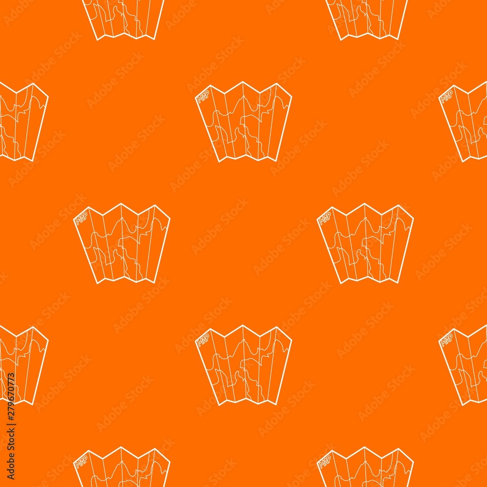 Poster paper map pattern vector orange for any web design best