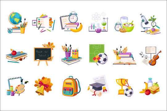 School And Eduction Related Sets Of Objects
