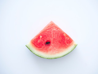 Sliced watermelon on white background