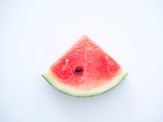 Sliced watermelon on white background