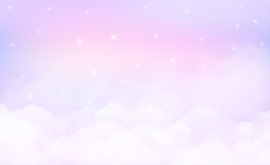 Stars in could sky background and pastel color. EPS 10  © UHDHDR