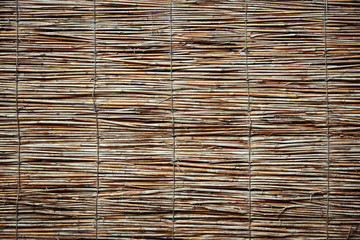 Cane wall texture. Traditional fence