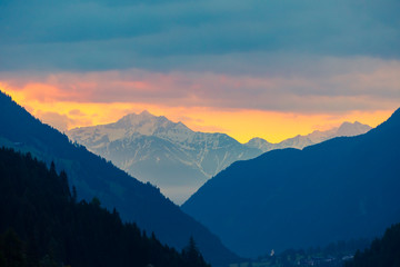 Obraz premium Sunrice in High Tauern, East Tyrol, Austria