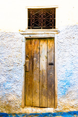 Old doors in old Moroccan city