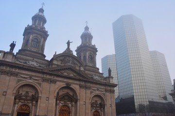 Obraz premium Old versus New Architecture