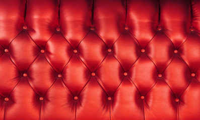 Red leather capitone background texture