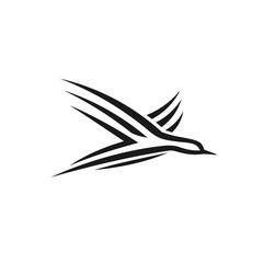Fototapeta premium abstract simple bird logo vector illustration