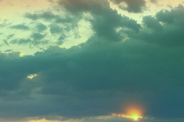 marvellous unreal vivid fantasy sunset or sunrise clouds for using in design as background.