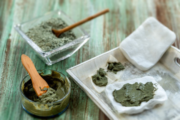 Clay Spa and medical concept: Clay Poultice Use It to Relieve Inflammation,for...