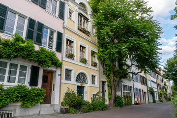 Fototapeta na wymiar Quiet Steet in Basel City