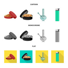 Vector design of refuse and stop symbol. Set of refuse and habit stock vector illustration.