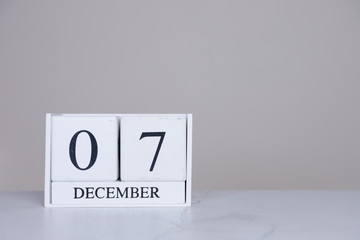 December Date Cube White Background