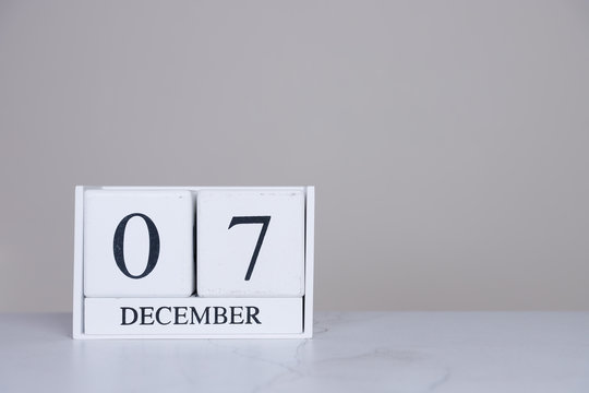 December Date Cube White Background