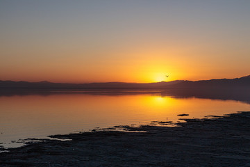 Fototapeta premium Sunset at the Salton Sea, California