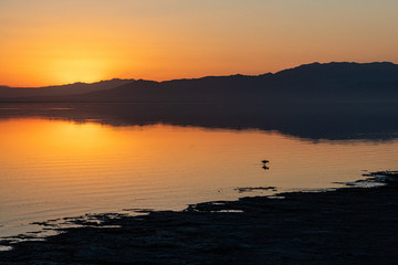 Sunset at the Salton Sea, California