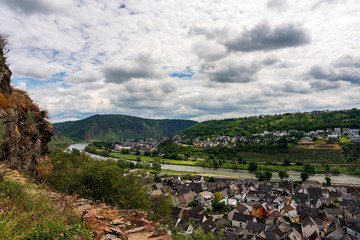Fototapeta na wymiar City view on Kobern-Gondorf on the Moselle