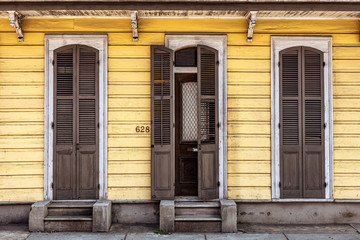 Shuttered doors, New Orleans, French Quarter