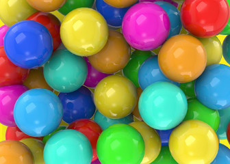 Fototapeta na wymiar Colorful Balls - 3D