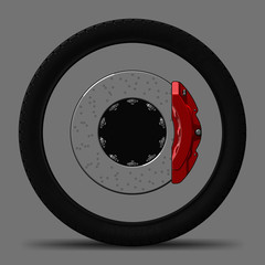 tire and brake design template