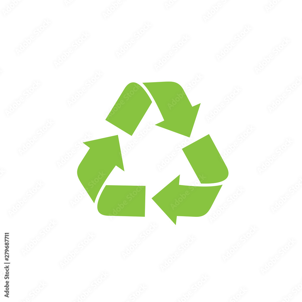 Poster recycle icon template color editable. recycle symbol vector sign isolated on white background. simpl