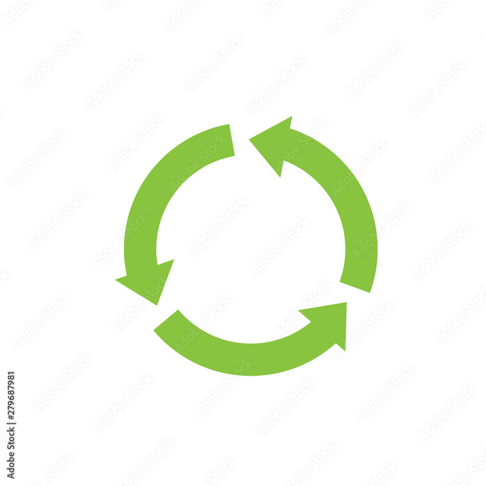 Poster recycle icon template color editable. recycle symbol vector sign isolated on white background. simpl