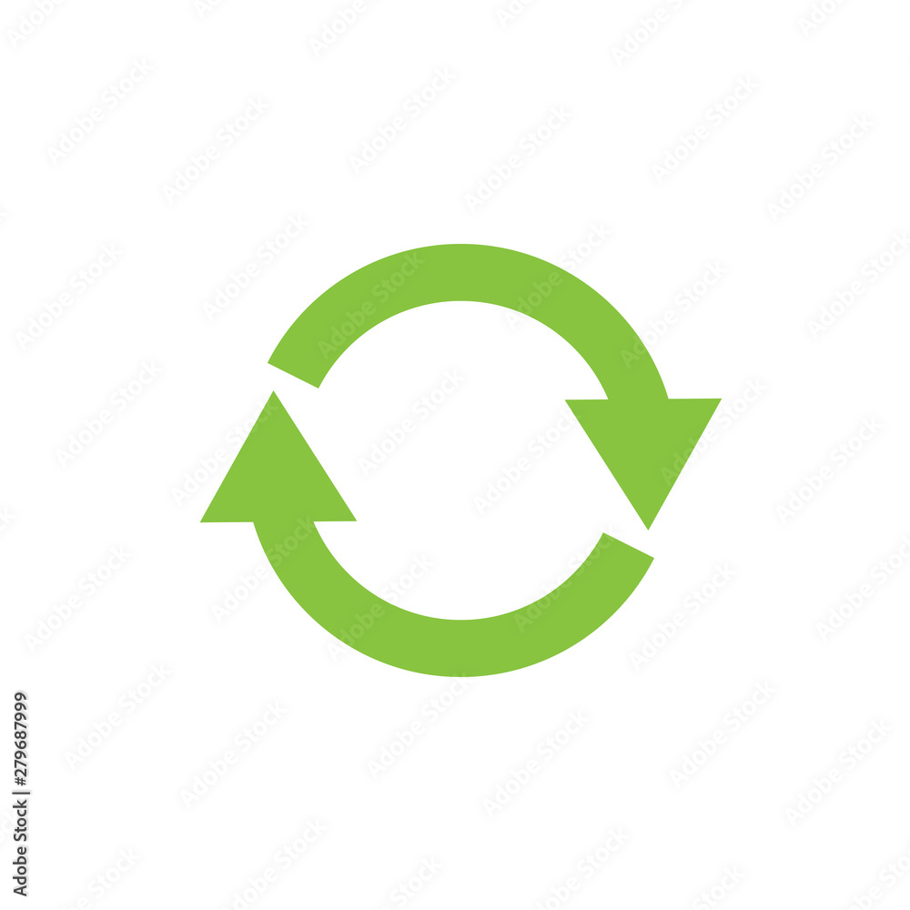 Poster Recycle icon template color editable. Recycle symbol vector sign isolated on white background. Simple logo vector illustration for graphic and web design.