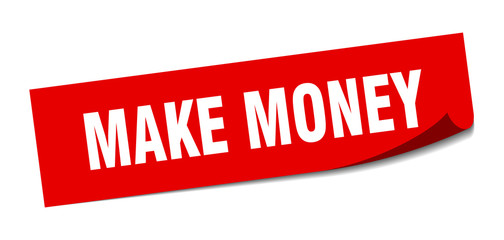 make money sticker. make money square isolated sign. make money