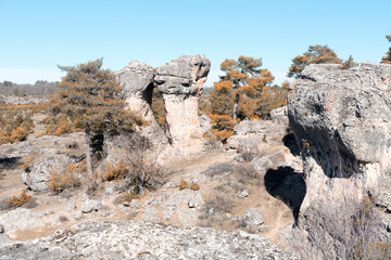Rock formations due to the passage of time in a spot in Spain