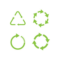 Obraz premium Recycle icon set template color editable. Recycle symbol pack vector sign isolated on white background. Simple logo vector illustration for graphic and web design.