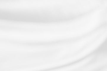 blank pure white soft cloth texture rippled as wave line for wallpaper decoration and graphic design abstract background