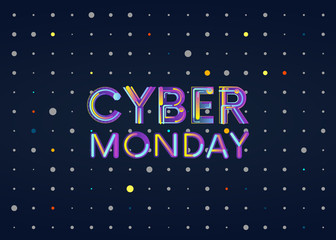 Cyber Monday, online shopping and marketing concept, vector