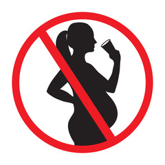 Do not drink alcohol during pregnancy sign
