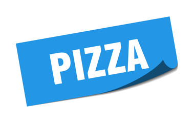 pizza sticker. pizza square isolated sign. pizza