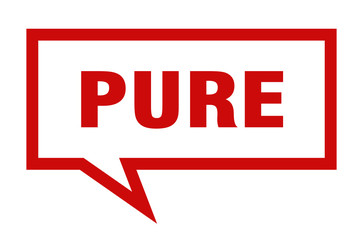 pure sign. pure square speech bubble. pure
