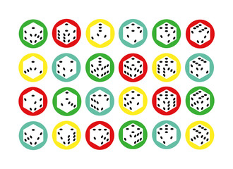 Isometric dice illustration